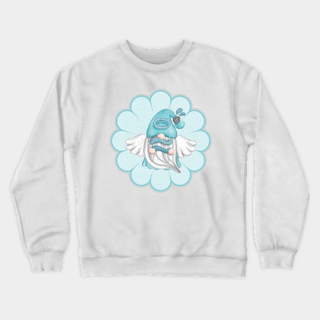 AQUARIUS FLORAL GNOME- HOROSCOPE GNOME DESIGNS BY ISKYBIBBLLE Crewneck Sweatshirt by iskybibblle